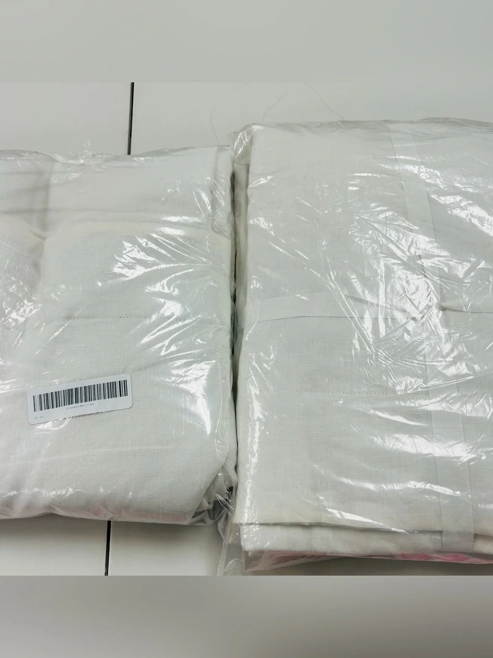 Nwot QUINCE Set Of 2 48x108 European Linen True Blackout Curtains Cream 8806